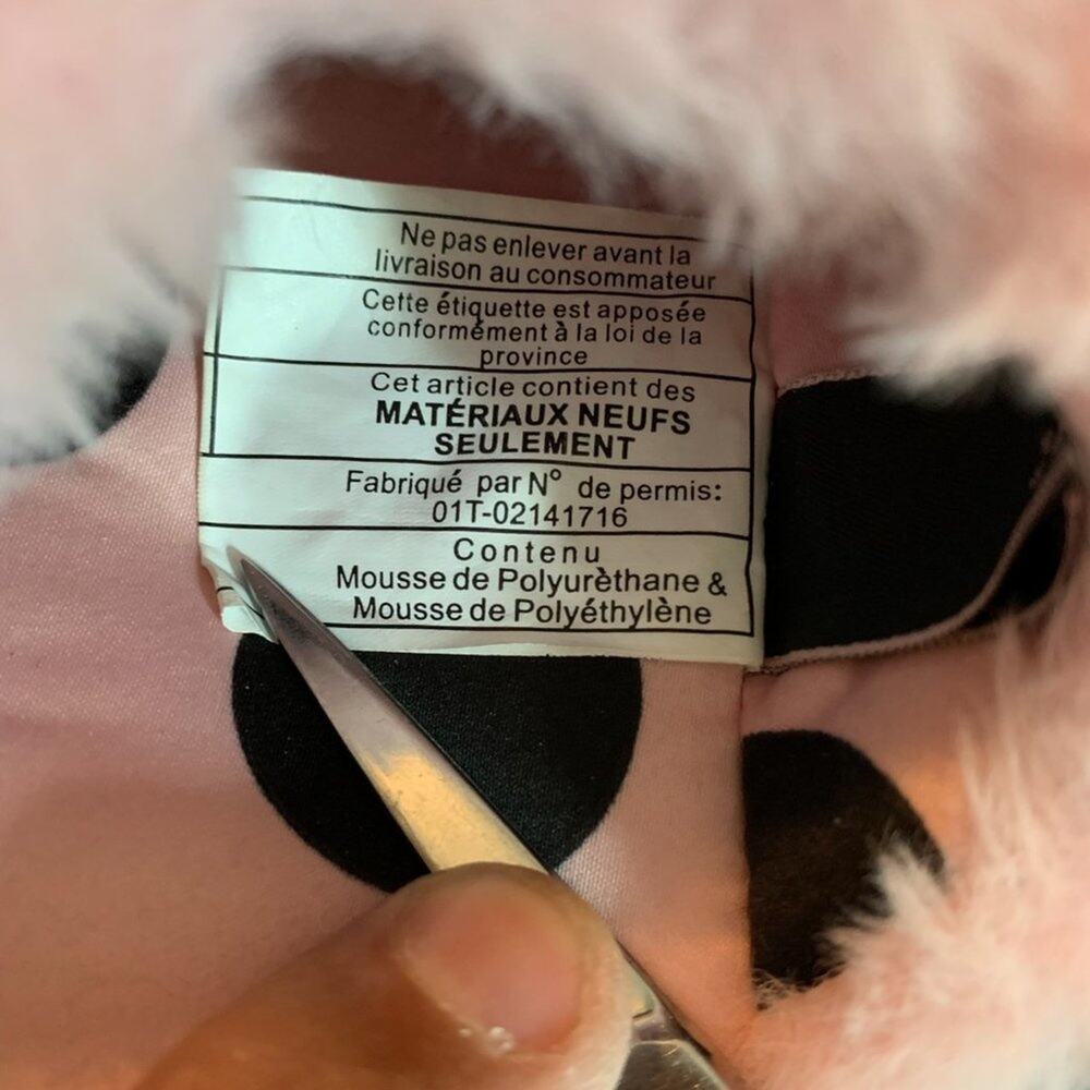 Victoria Secret Pink with black polka dot with "fur" trim Slippers - M - Picture 6 of 9
